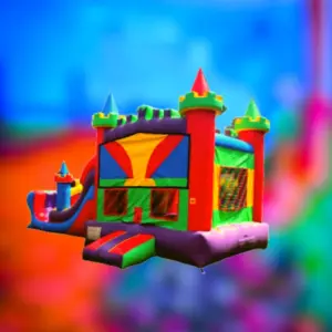 colorful bounce house combo