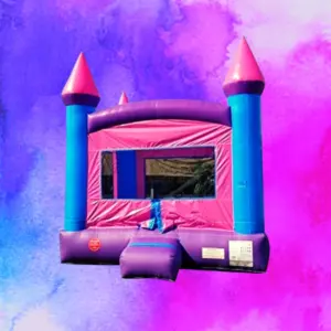 pink bounce house castle