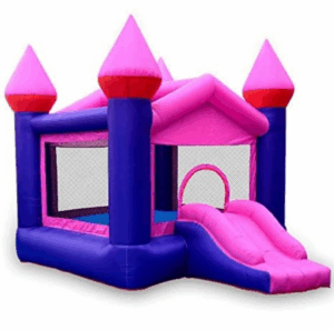 pink castle bounce house
