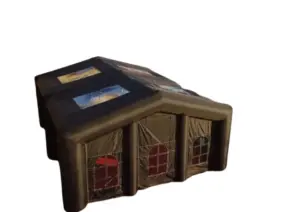 Inflatable playhouse with windows and roof design