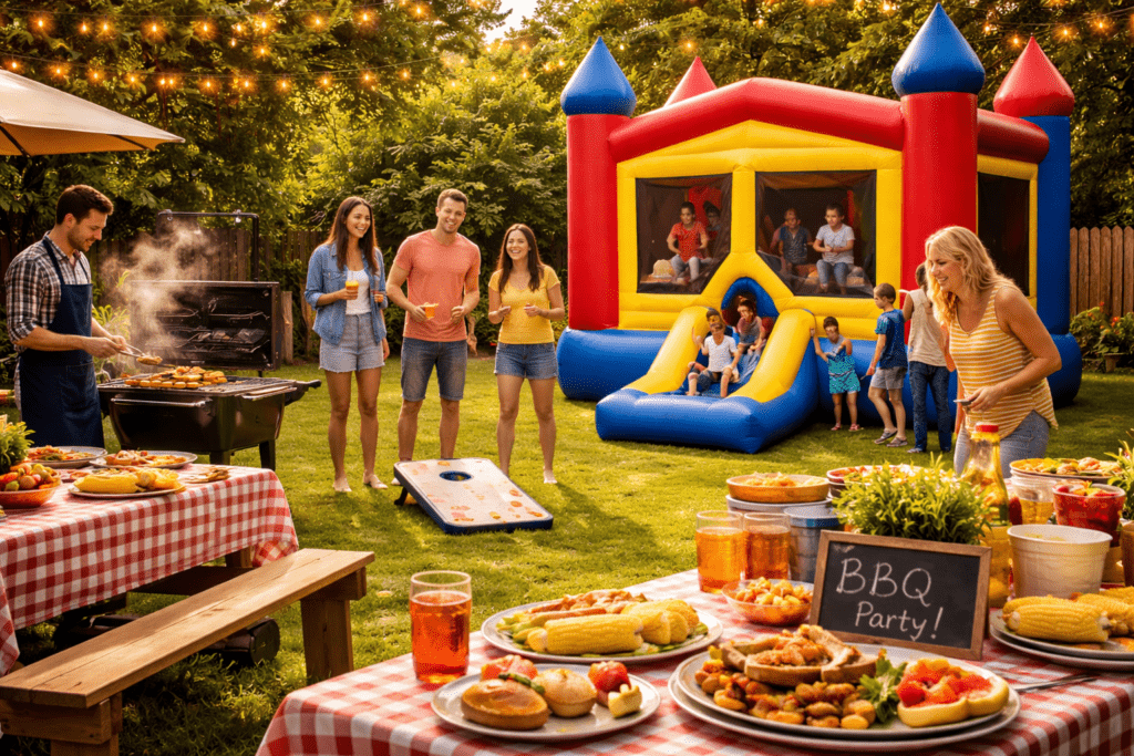outdoor picnic graduation theme