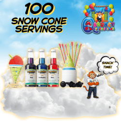 100 snowcone syrup/cones