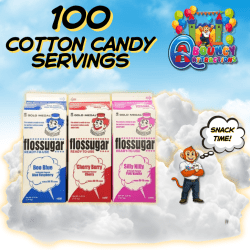 100 Cotton candy sugar/sticks