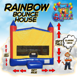 Large Rainbow bounce house