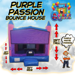 Large purple passion bounce house