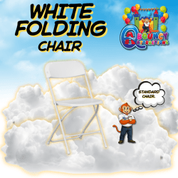 White folding chairs 