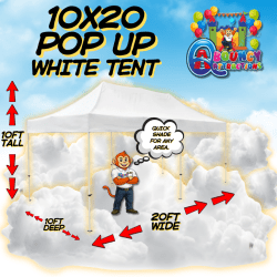 10x20 White pop up canopy